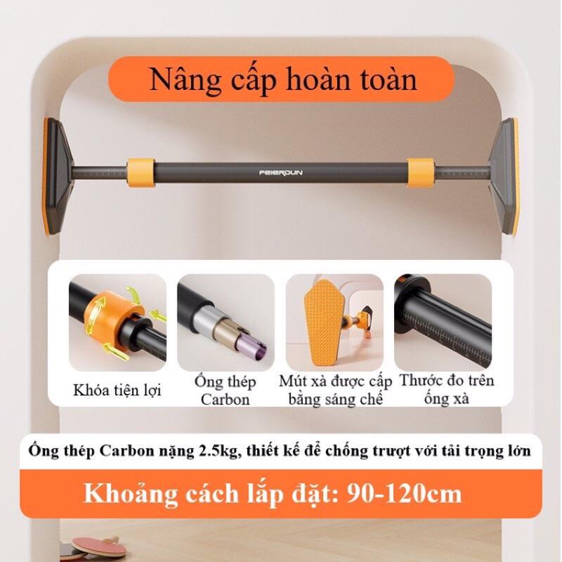 Xà Đơn Treo Tường Thế Hệ Mới FED-0228 Chất liệu thép Carbon chịu lực trên 200kg. - Đầu Dài 90-120cm