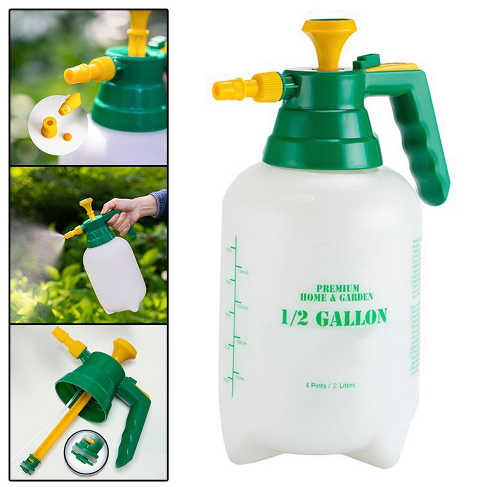 0.5 Gallon Manual Garden Sprayer Adjustable Nozzle for Home Cleaning Indoor