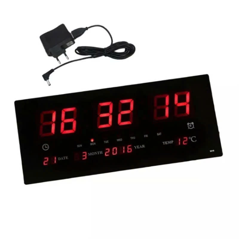 Mẫu Đồng Hồ LED Vạn Niên Treo Tường Có Lịch, Báo Nhiệt Độ, Báo Thời Gian Sang Trọng, Độc Đáo
