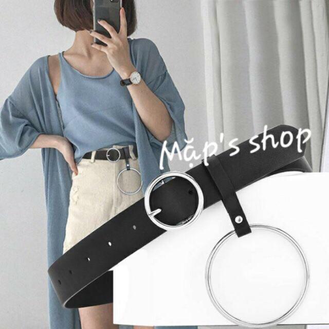 THẮT LƯNG DA ULZZANG BẢN NHỎ 2,5Cm DÂY NỊT ULZZANG MẶT CHỮ NHẬT STYLE HÀN QUỐC