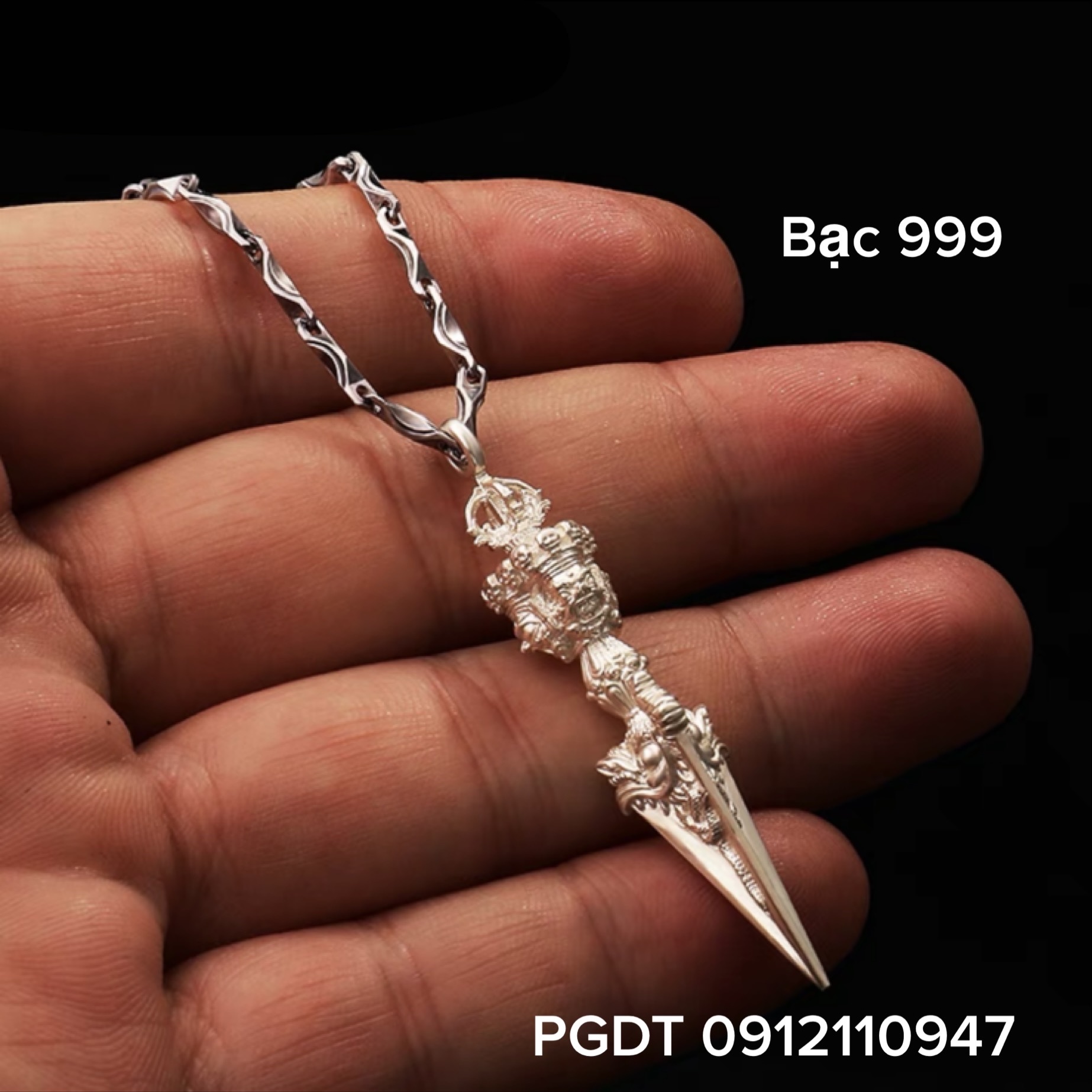 Đao Kim Cương Phổ Ba Phurba cỡ bé đeo cổ