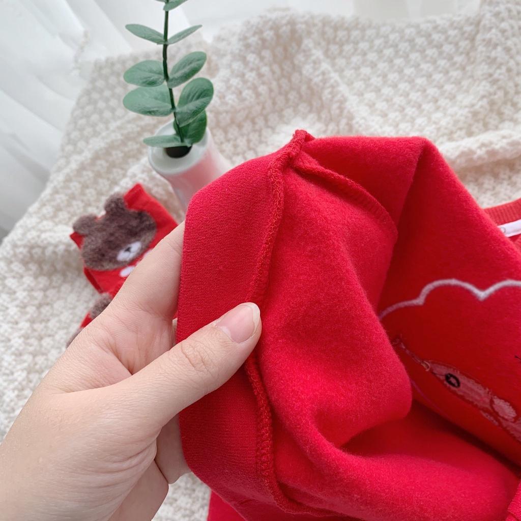ÁO NỈ BÔNG ĐỎ NOEL CHO BÉ