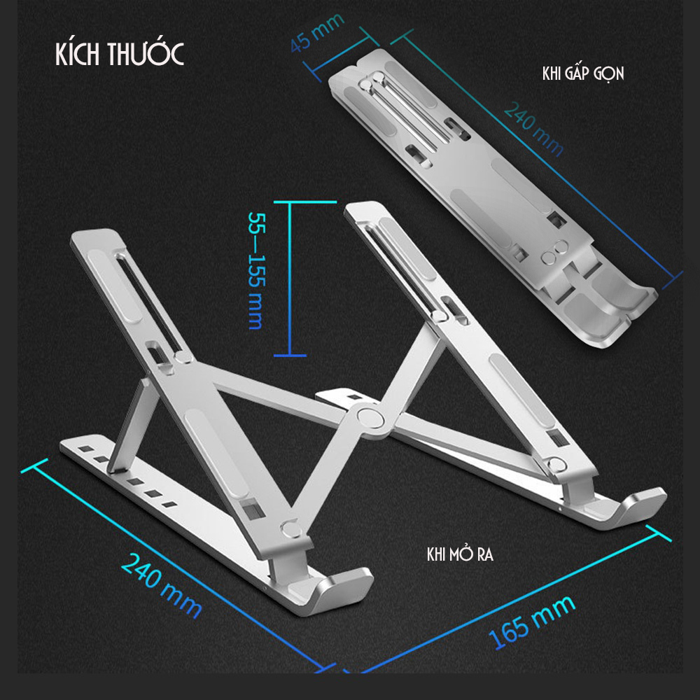 Giá đỡ rảnh tay cho Laptop, máy tính bảng, thiết bị di động, đọc sách chống mỏi mắt, chống mỏi tay, chống gù lưng siêu nhỏ gọn vô cùng tiện lợi, Phụ kiện Macbook, đế tản nhiệt