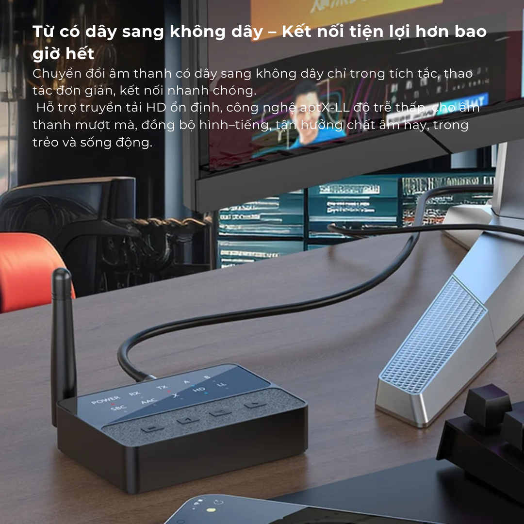 Bộ Thu Phát Bluetooth 5.3 Đa Năng Bluetooth D600 - Hàng Nhập Khẩu