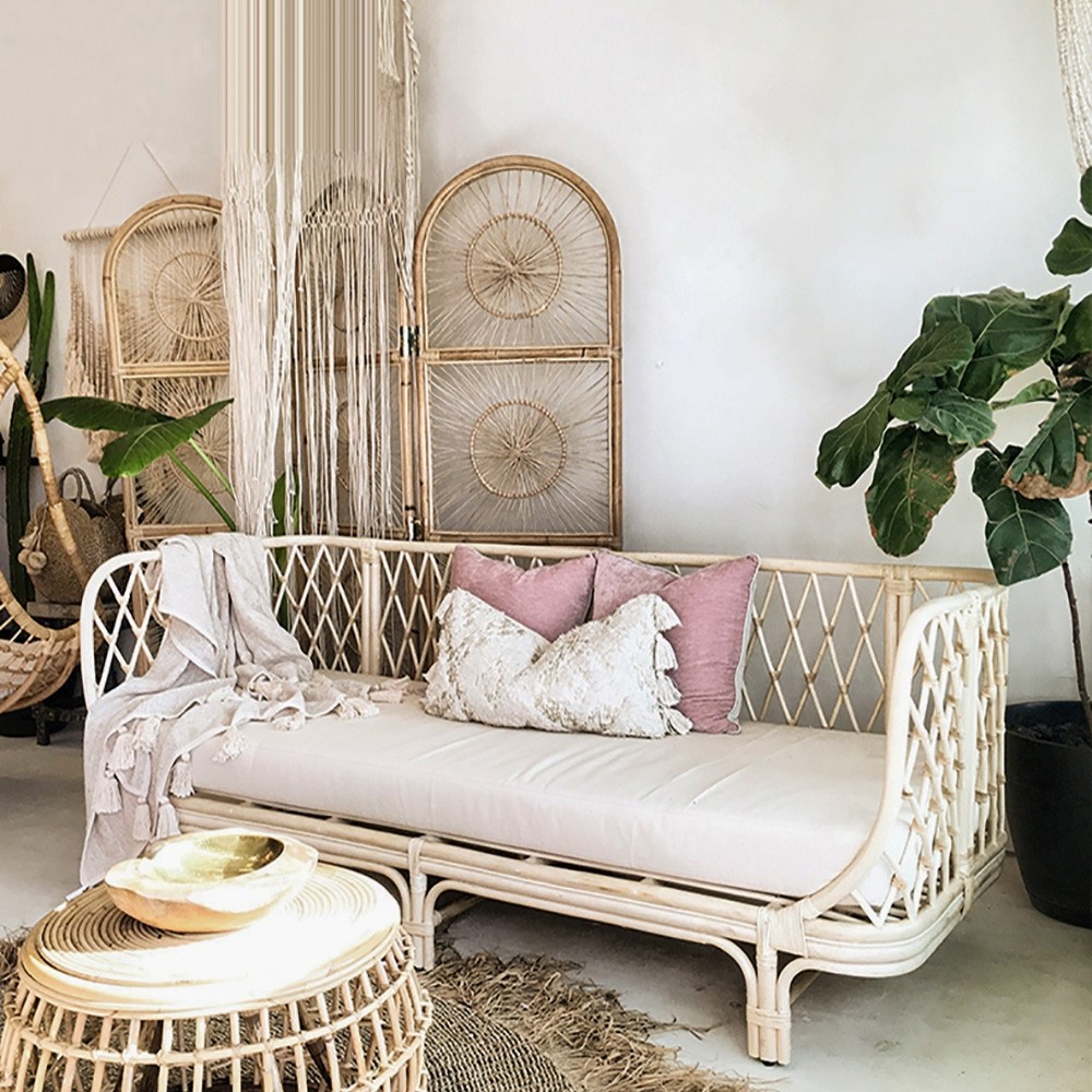 Ghế Tựa Mây Phong Cách Cổ Điển-  Rattan Sofa In the Vintage Style - CH0014