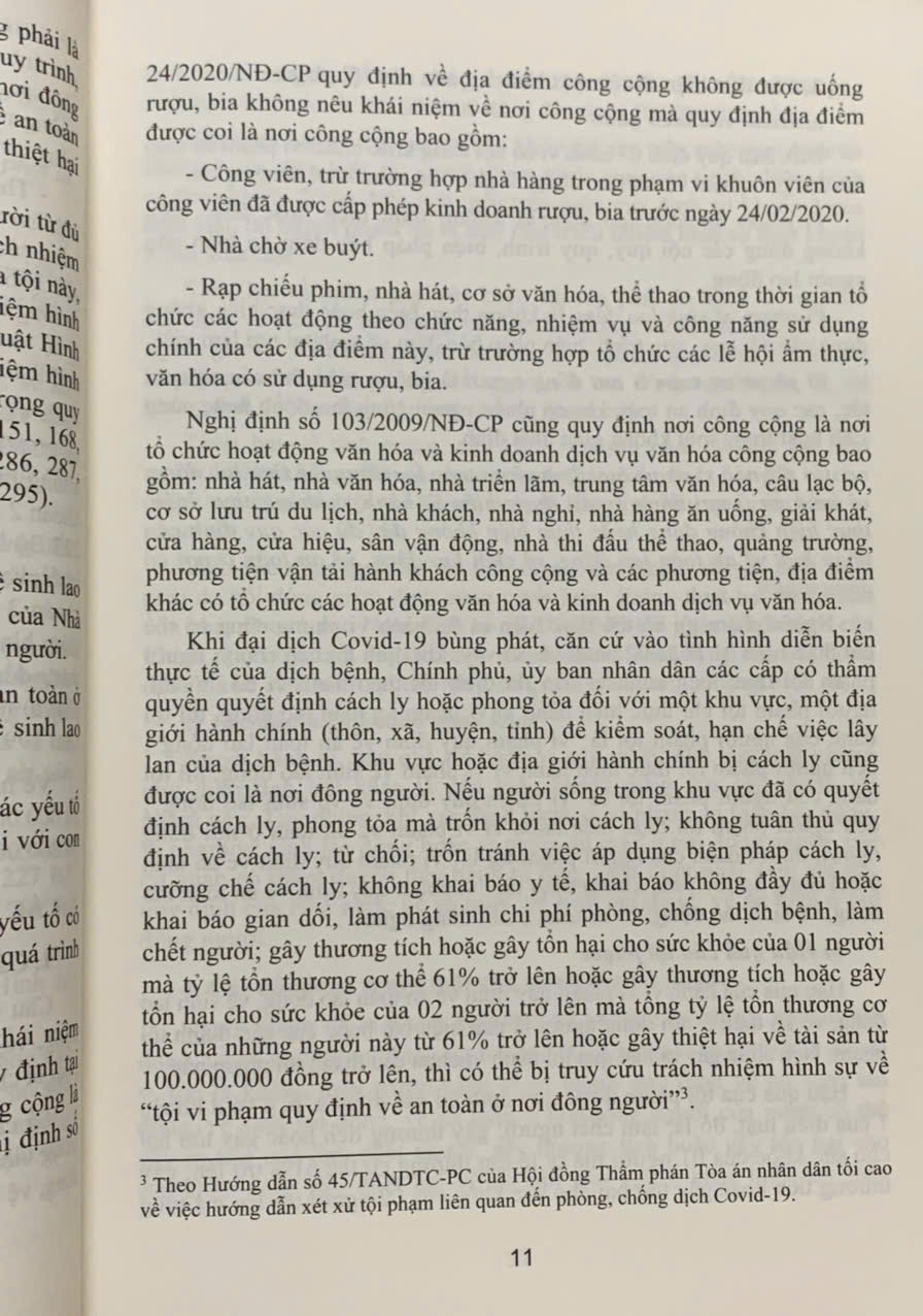 Bình luận Bộ luật Hình sự năm 2015 (Phần thứ hai – Các tội phạm), Chương XXI, Mục 3, 4: Các tội phạm khác xâm pham an toàn, trật tự công cộng