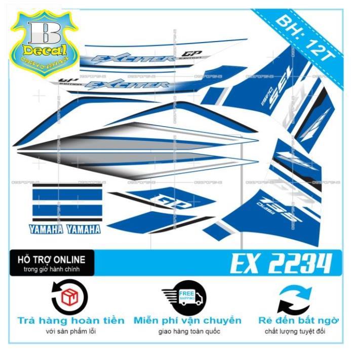 TEM RỜI EX 2014 TRẮNG XANH GP TEM IN