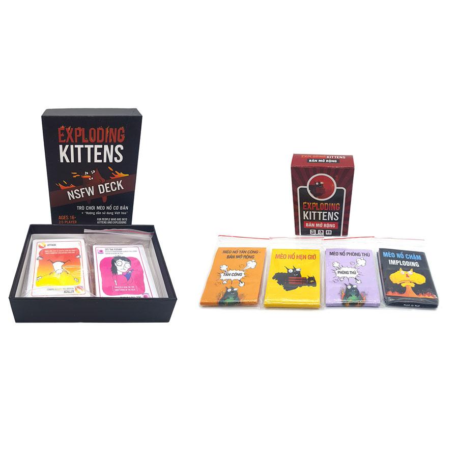 Combo mèo nổ Exploding Kittens + 5 bản mở rộng bản Đẹp