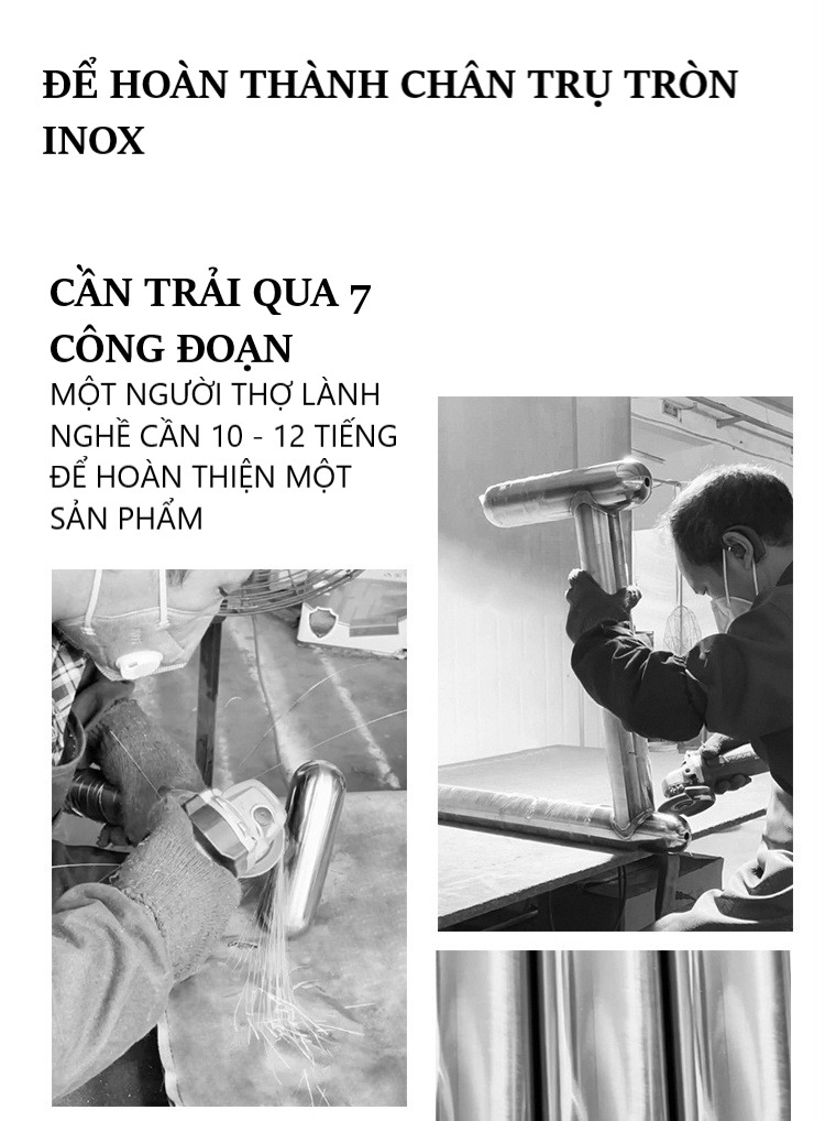 Sào/Giá đơn chân tròn Inox 304 Modesk