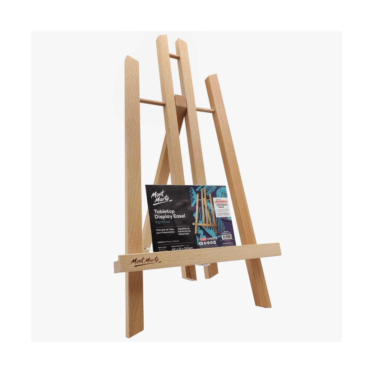 Gía Vẽ Gỗ Để Bàn Mont Marte - Tabletop Display Easel Signature - Medium - 40x22x23.5cm