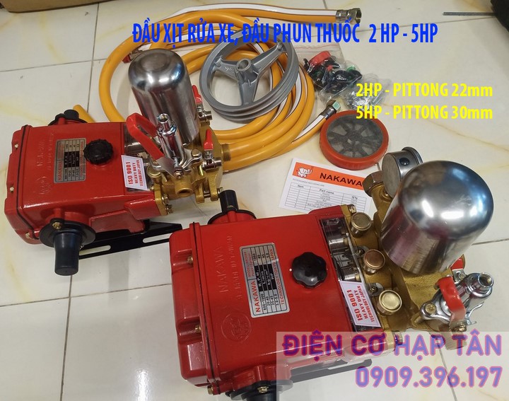 ĐẦU XỊT THUỐC 2HP - 5HP, ĐẦU PHUN THUỐC – XỊN ĐỎ