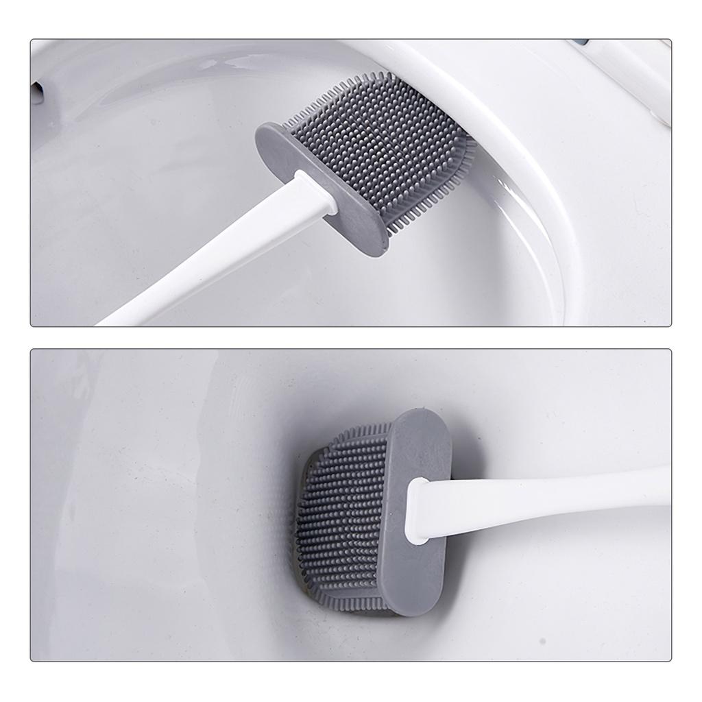 Cọ toilet silicon có ống cắm, sạch sẽ dễ vệ sinh