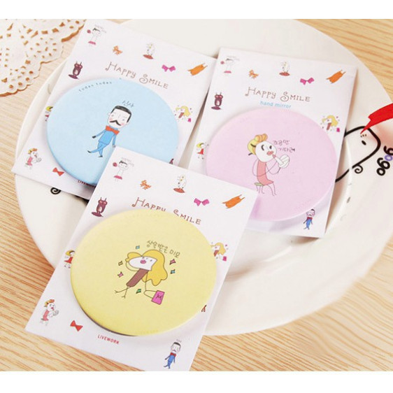 Combo 5 Gương mini bỏ túi siêu cute , nhỏ gọn xinh xắn thích hợp cho các bạn nữ có thể mang theo khắp mọi nơi GD222-GuongMN