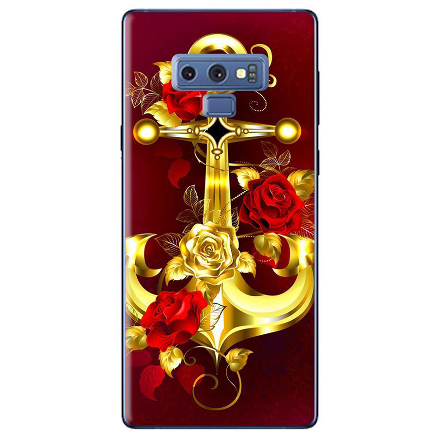 Ốp Lưng Dành Cho Samsung Galaxy Note 9 - Neo Vàng Nền Đỏ