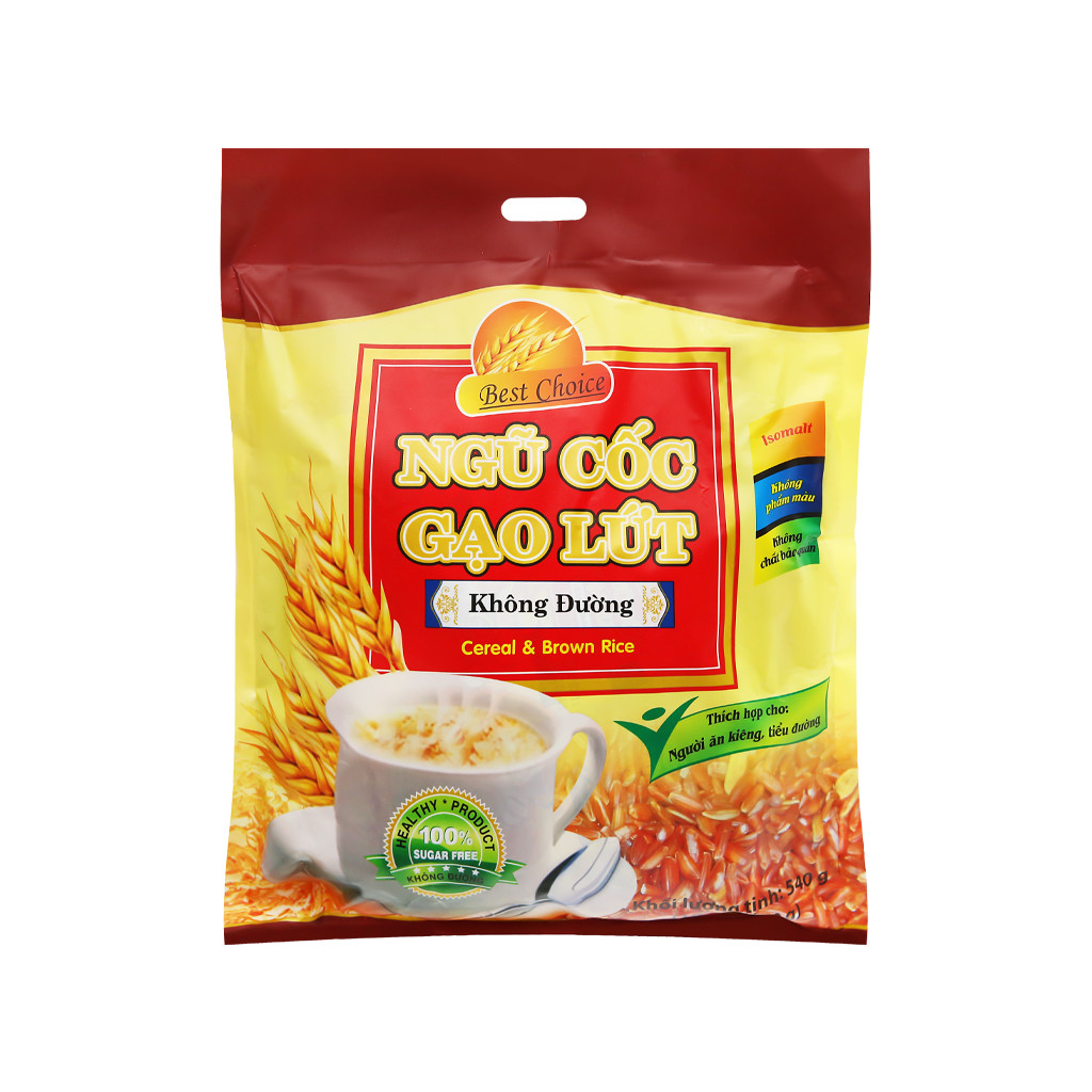 Ngũ Cốc Gạo Lứt không đường ăn kiêng Best Choice 540gr