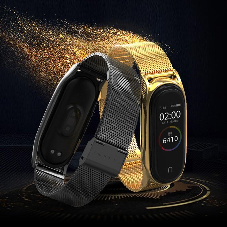 Dây Đeo Kim Loại Mắt Lưới Cho Mi Band 6/5/4/3 - Chất Lượng Tiêu Chuẩn, Màu Sắc Bắt Mắt