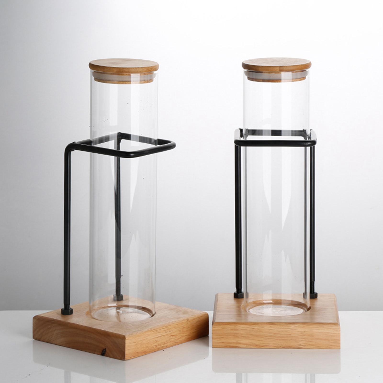 Household Tea Display Rack Glass Bottle Spice Rack for Tea