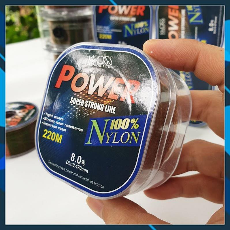 Cước câu cá tàng hình dây câu cá 100% Nylon Super power tải cá tốt dùng làm dây trục câu cá DC-220