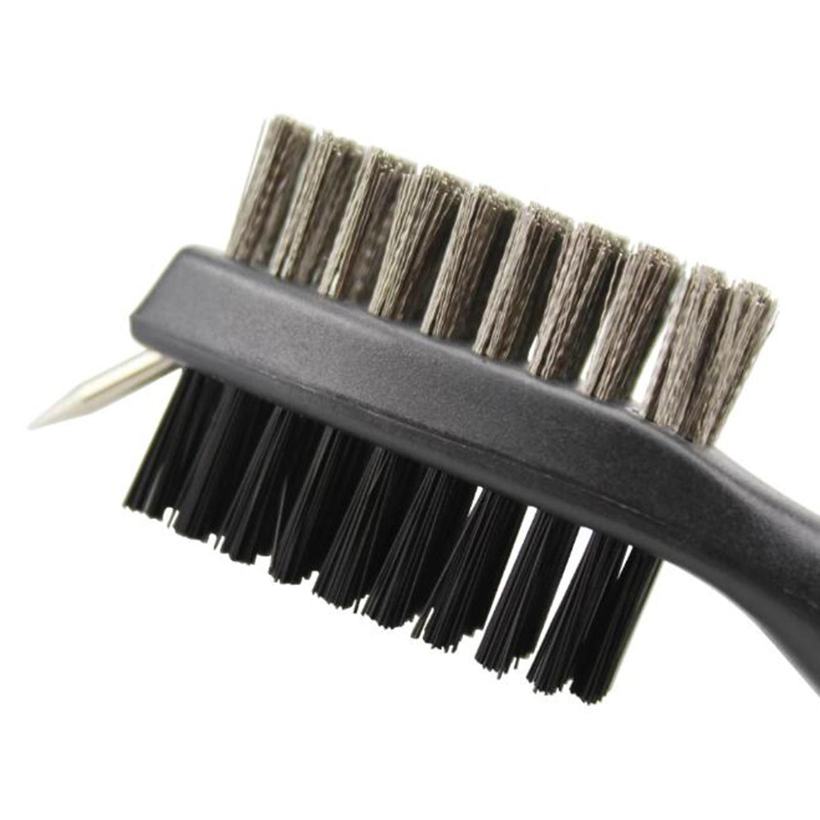 Double Sided Golf Club Brush Tool Kit Groove Cleaner Cleaning Tool, Retractable Extension Cord and Clip Golf Accessories