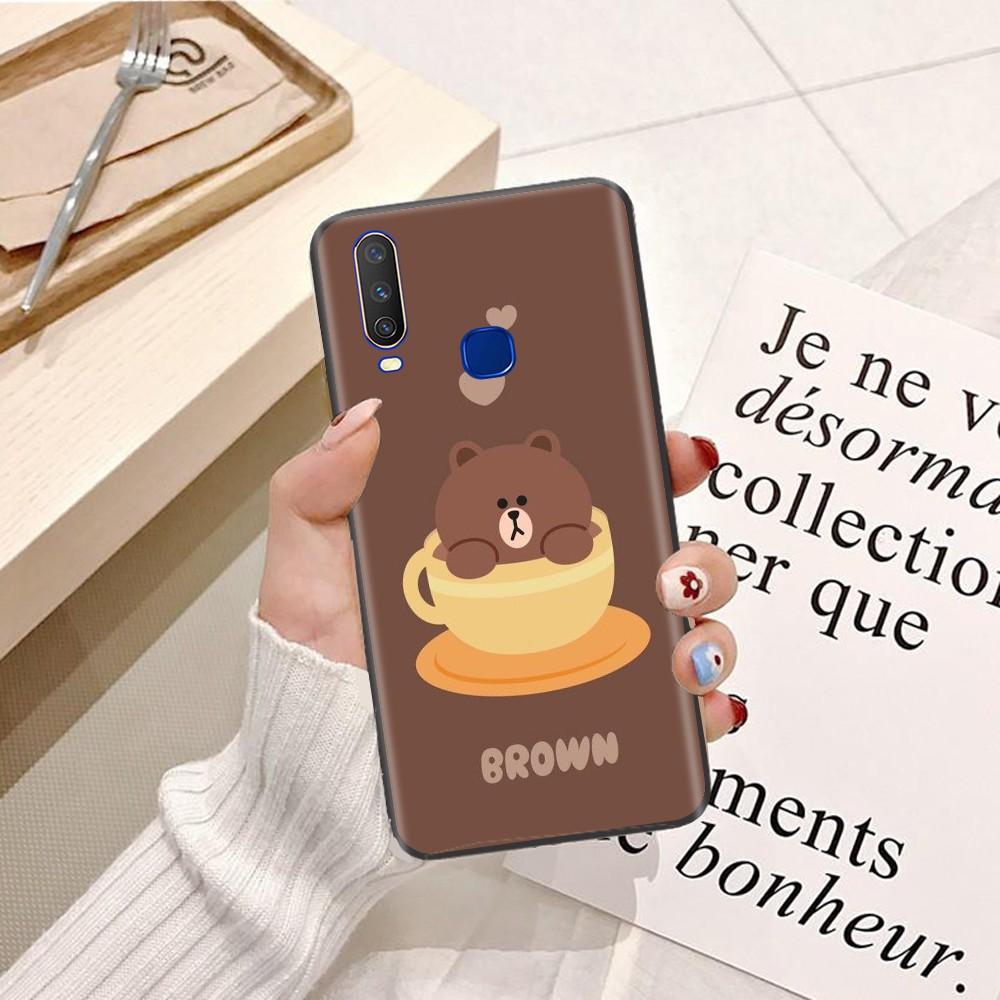 Ốp lưng dành cho ViVo Y66 Viền dẻo TPU hình Gấu Nâu Cute