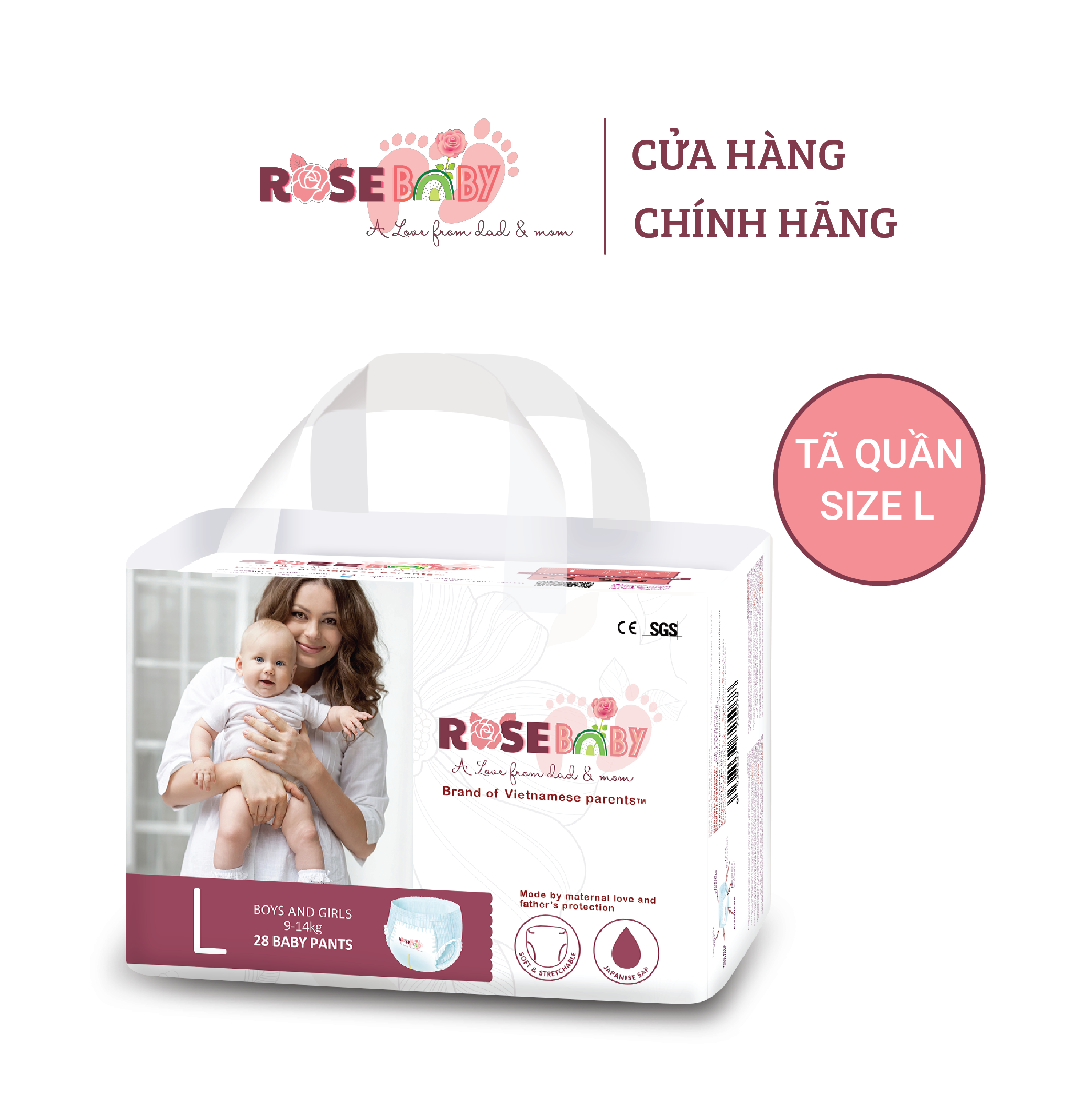 Bịch Tã Quần ROSE BABY size L