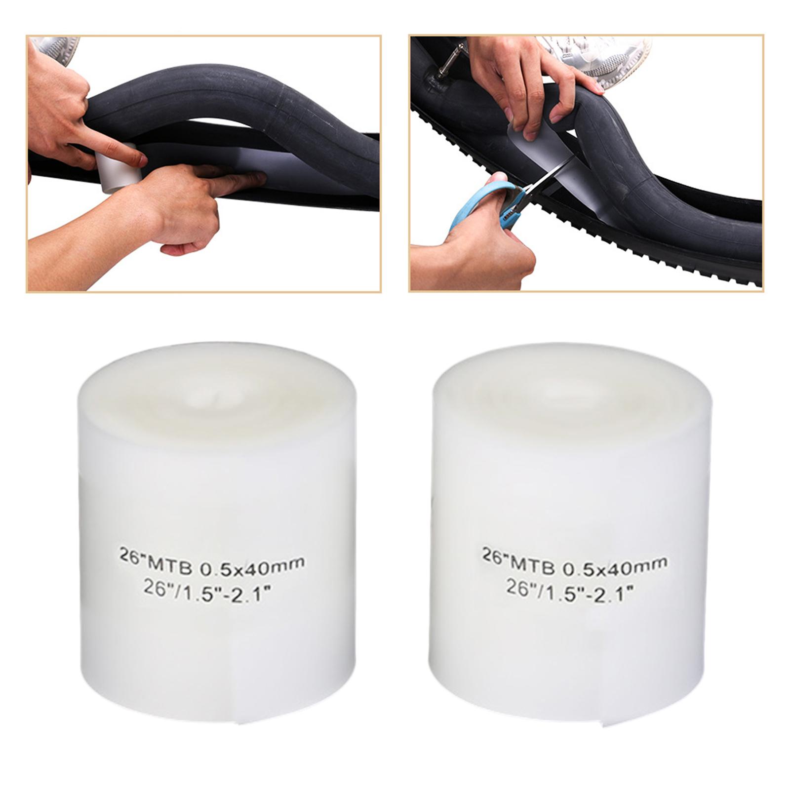 2 Rolls Bike Tire Liner, Anti-Puncture Bicycle Inner Tube Protector, Mountain Bike Tyre Liner Cycling Accessories