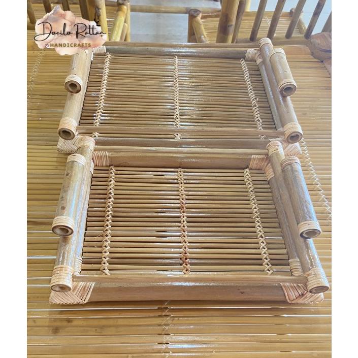 Khay tre đựng ấm chén trà- Khay đựng trà