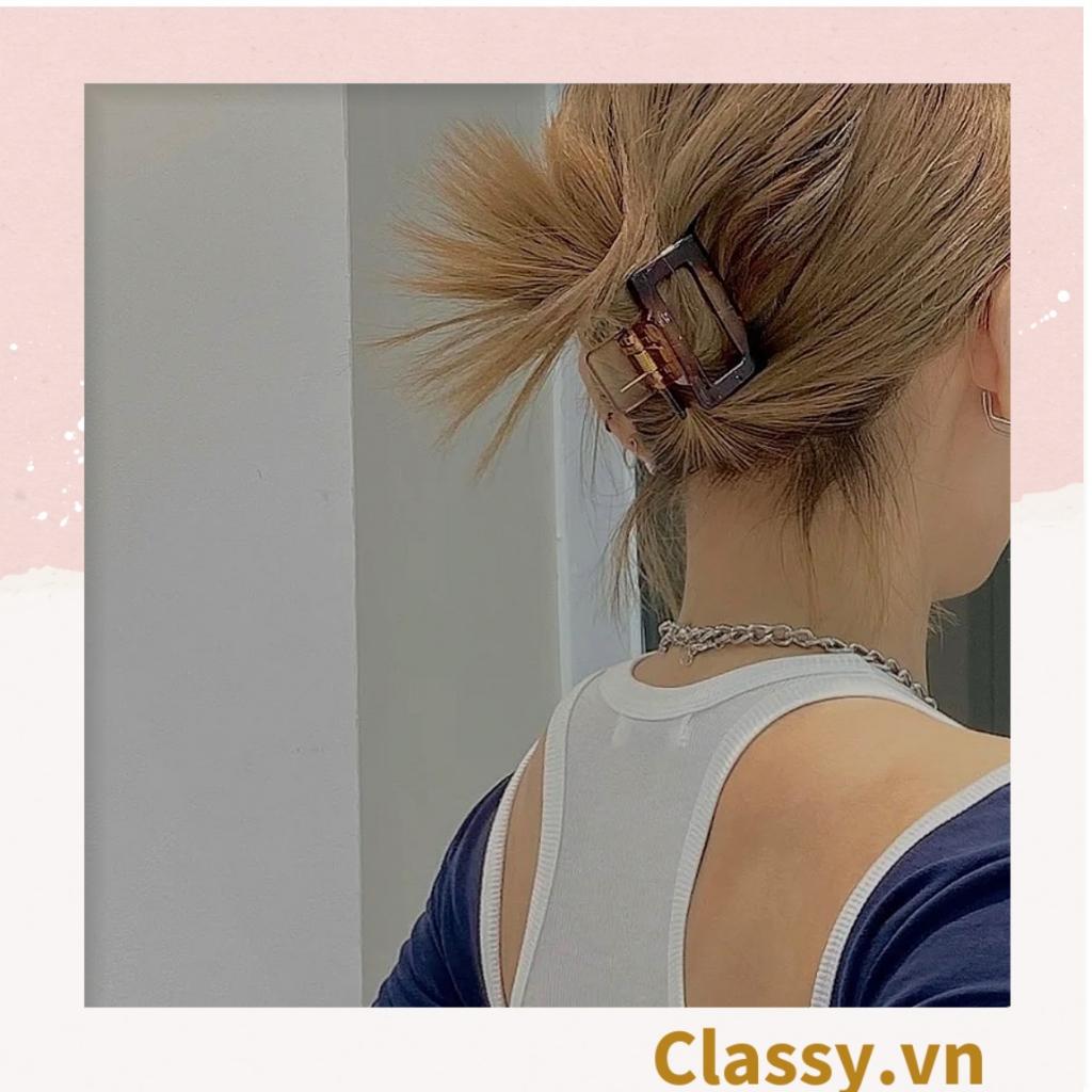 Kẹp tóc càng cua Classy Hàn Quốc trong suốt nhiều màu phong cách trẻ trung hiện đại PK1003