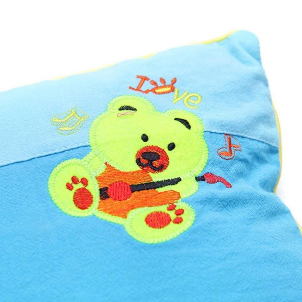 Gối nằm vải cara thêu hình cho bé baby