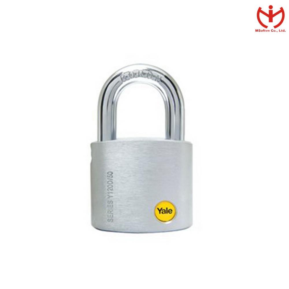 Ổ khóa Yale Y120D/50/127/1 thân đồng bọc Crom 50mm chìa vi tính - MSOFT