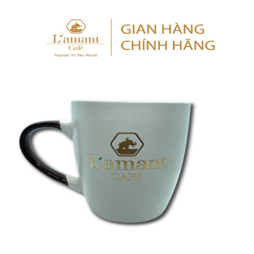 Tách Cafe Latte L’amant Café có quai 350ml - Tách Cafe Gốm Sứ Cao Cấp