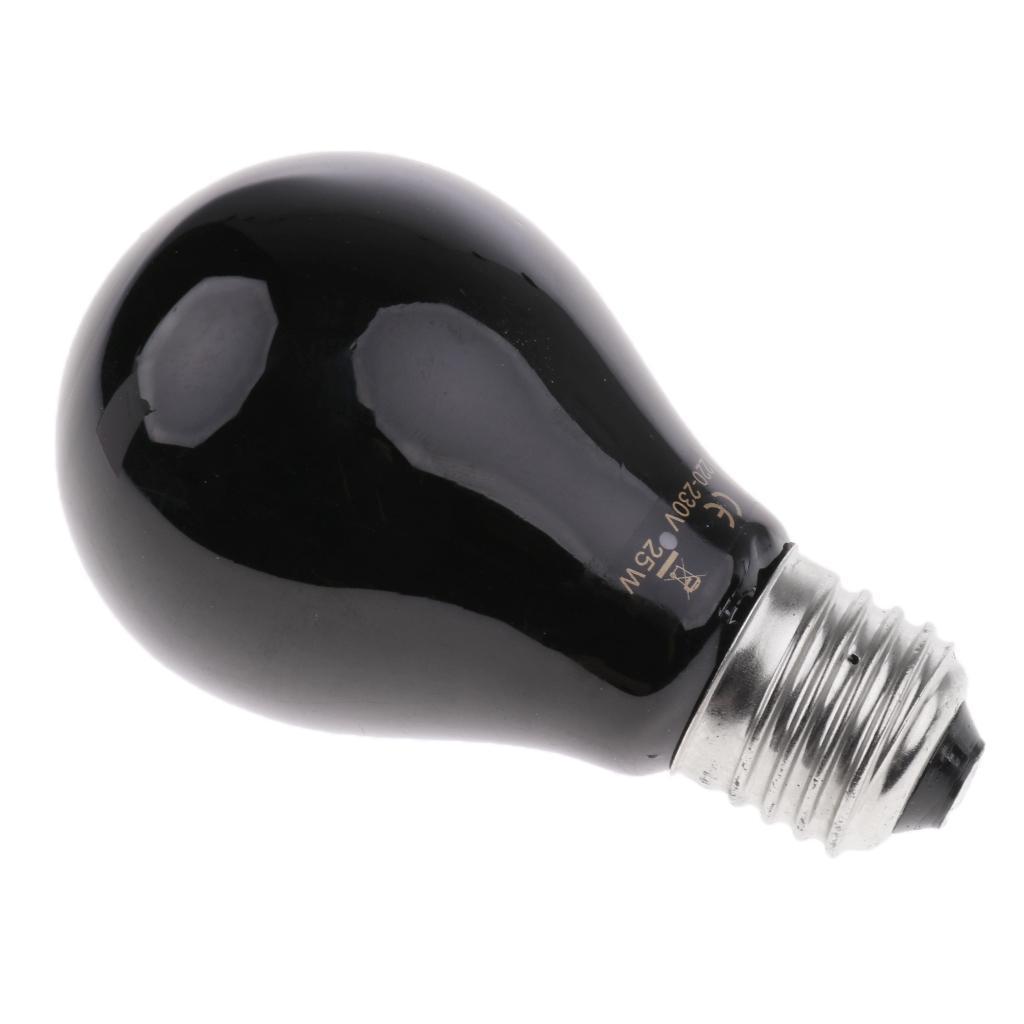 Glass Pet Heating Lamp Winter Heat Emitter Lamp Bulb E27 Black
