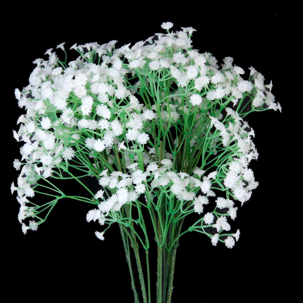 5Pcs Simulation Flowers Baby's Breath Gypsophila Artificial Plants -White