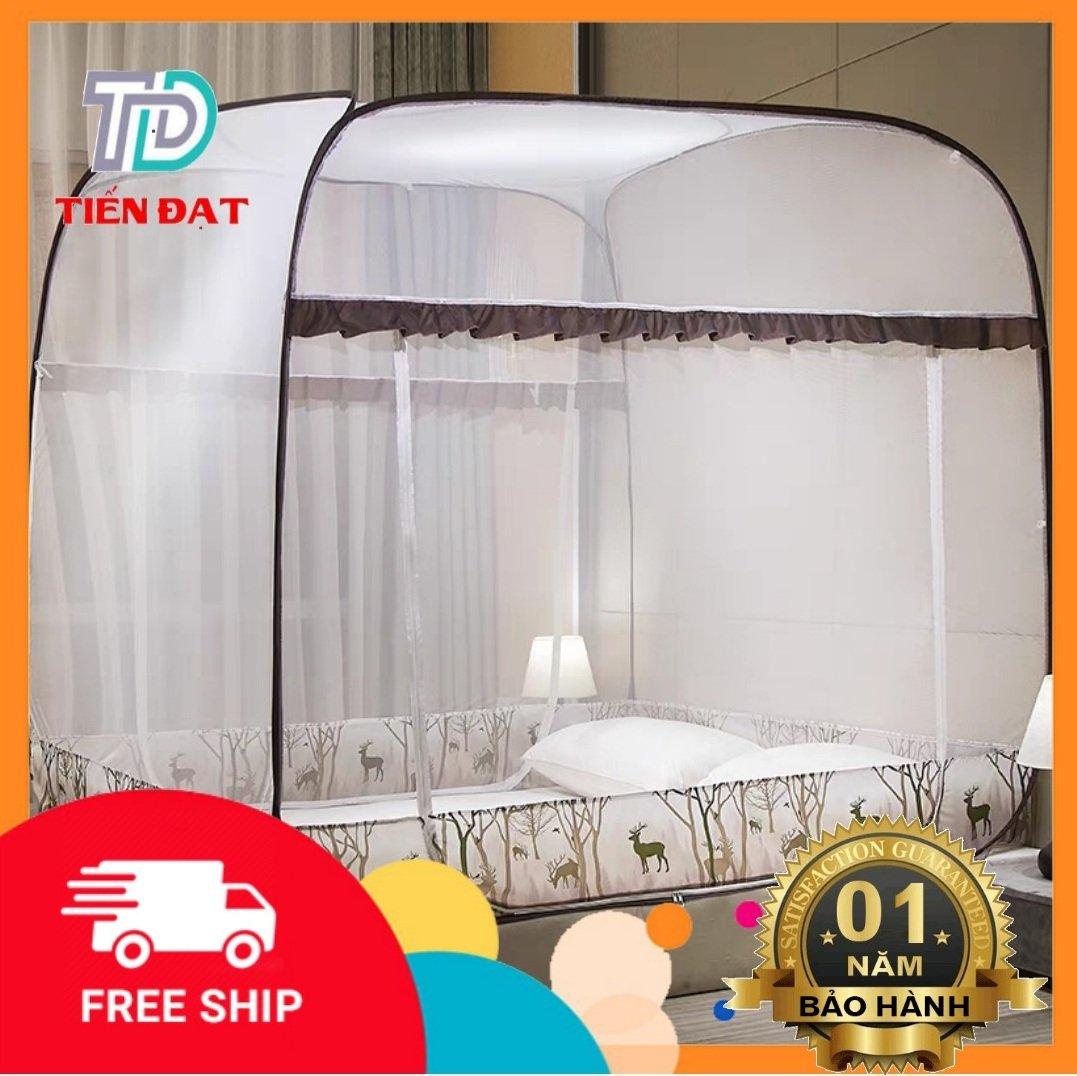 Mùng ngủ , màn tự bung đỉnh vuông Tiến Đạt chân viền vải cao cấp bảo hành chính hãng