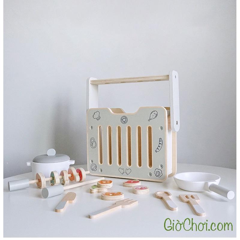 Đồ chơi nhà bếp kết hợp vỉ nướng BBQ