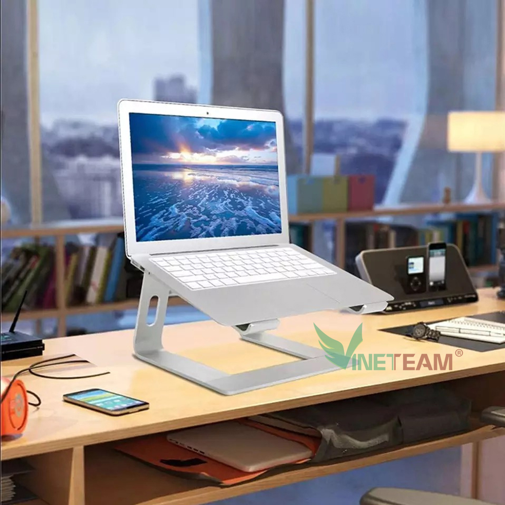 Giá Đỡ Máy Tính Laptop Macbook Hợp Kim Nhôm Cao Cấp VINETTEAM P4 Hỗ Trợ Tản Nhiệt Có Thể Tháo Rời - Hàng Chính Hãng