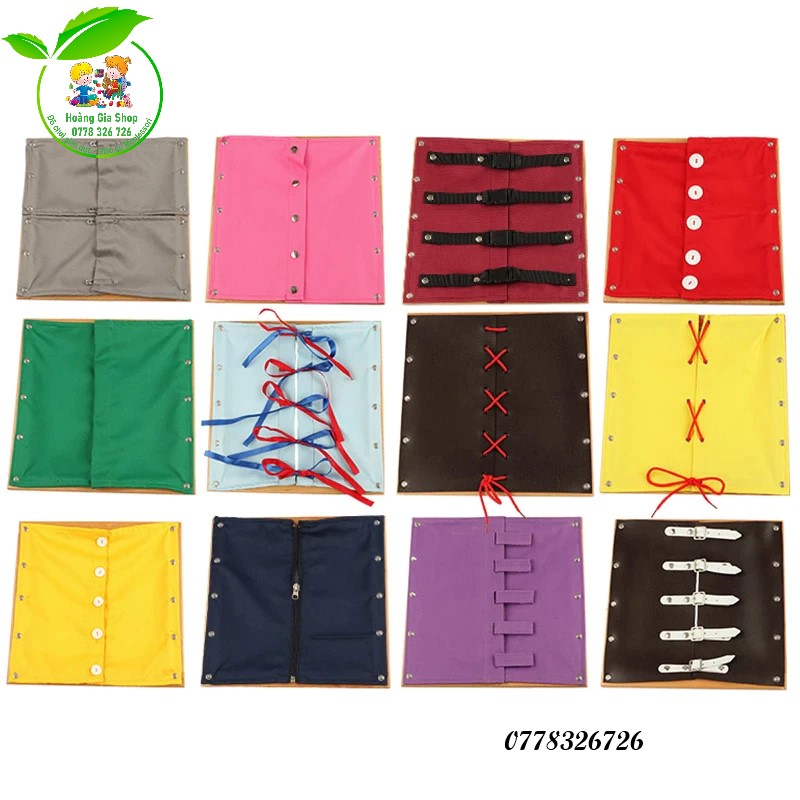 Khung vải dạy kỹ năng cài áo và đóng mở khóa - Dressing Frames