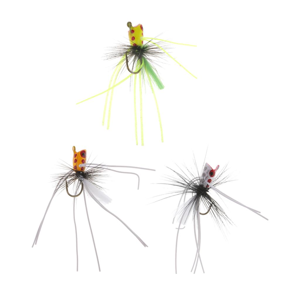 Fly Dry Fishing Floating Popper Flies Artificial Fishing Baits