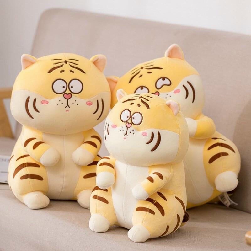 Gấu Bông Con Hổ Ngồi, Cọp Ngồi Chibi Siêu Dễ Thương Đáng Yêu (30cm) Vải Miniso Mềm Mại Êm Ái, Hàng Cao Cấp Loại 1, An Toàn Cho Trẻ Nhỏ