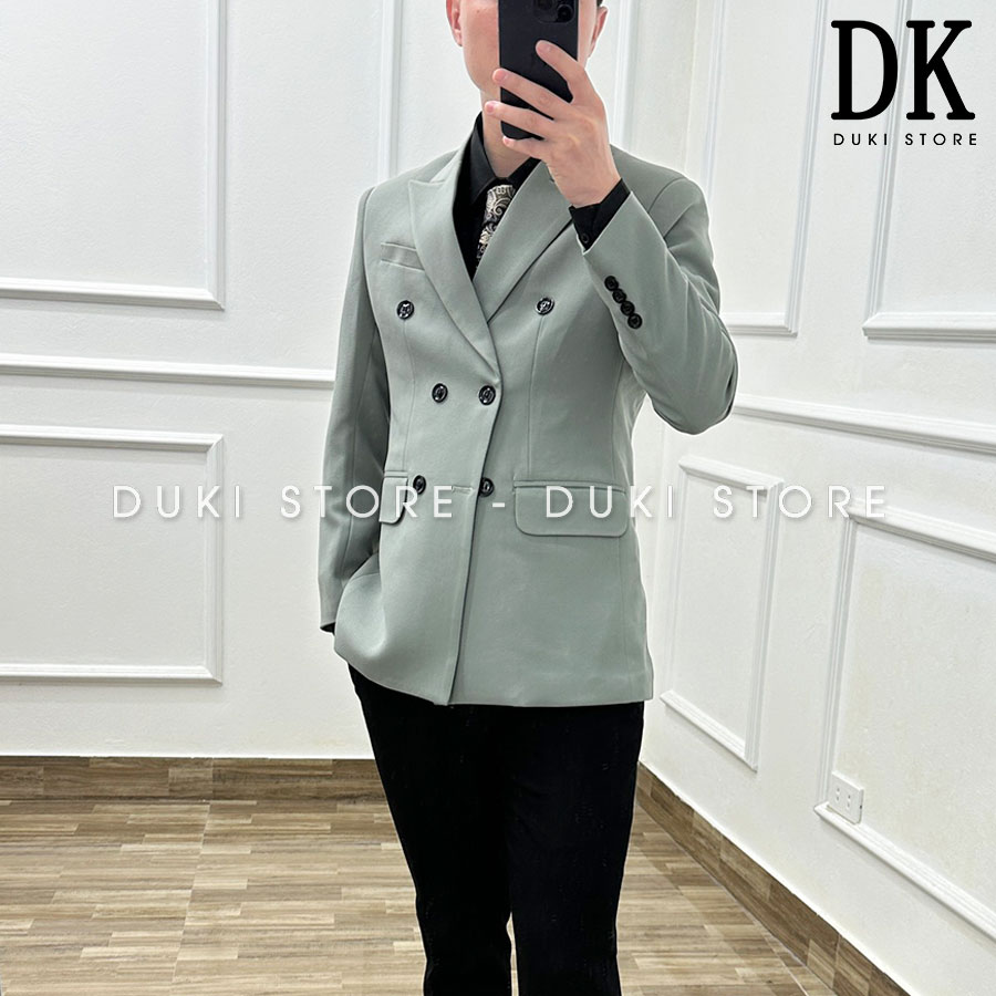 Áo vest nam, áo blazer nam 6 nút Hàn Quốc màu xám cực sang EDK0009 - DUKI STORE Màu đen
