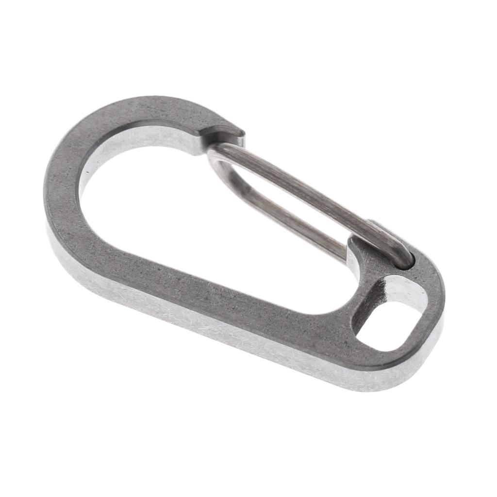 3pcs/set Titanium Alloy Carabiner Clip Keychain Quick Hook Buckle Outdoor Hiking Backpacking Accessories
