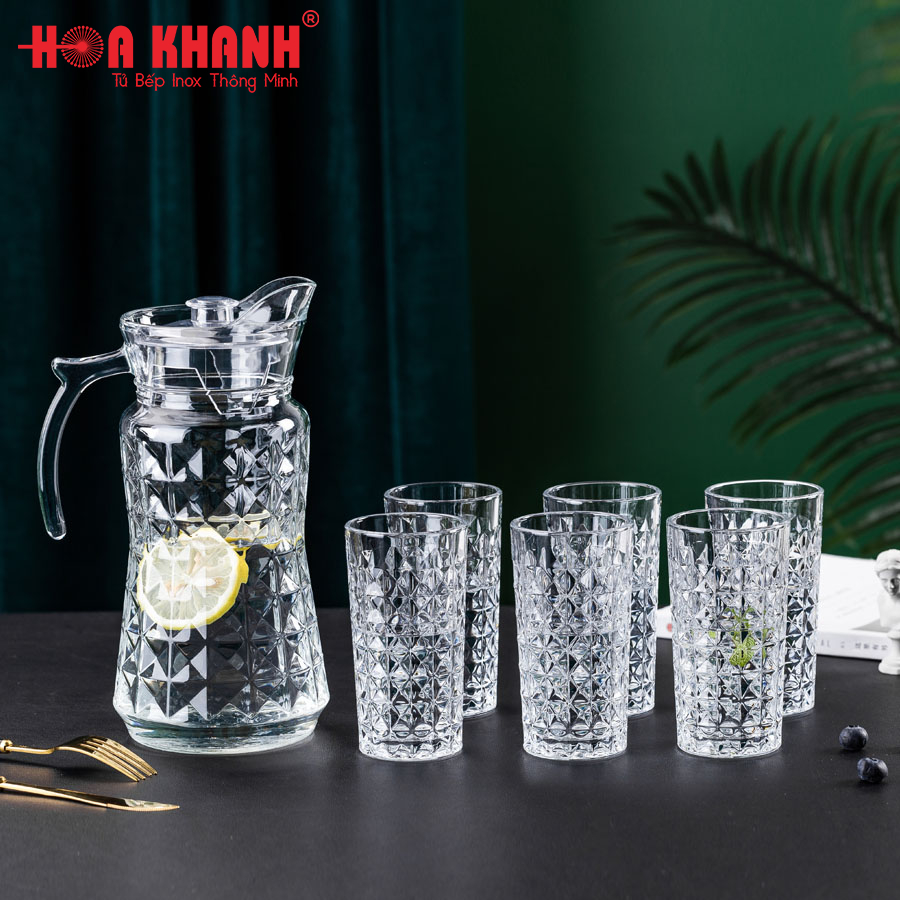 Bộ Bình Ly Thủy Tinh 7 món - YZH-33/L7