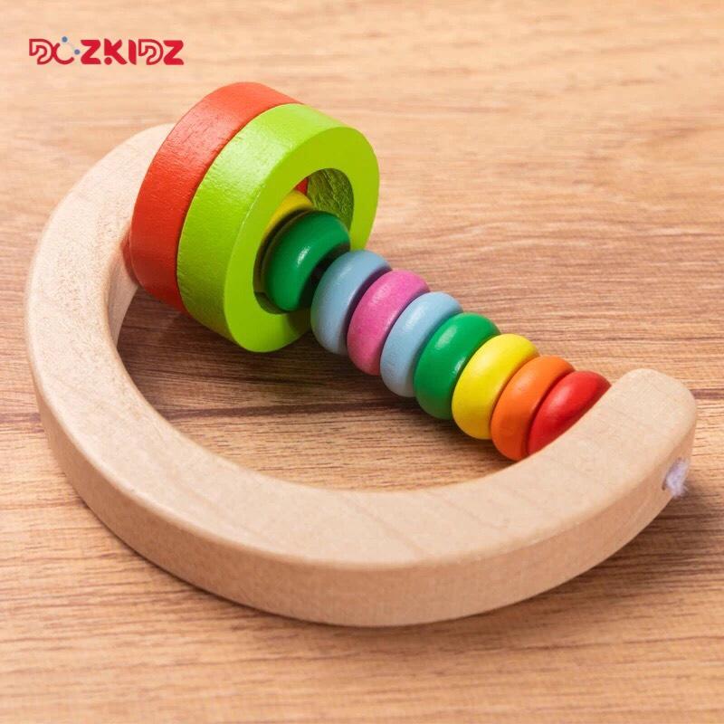 Đồ chơi gỗ âm nhạc - Combo 4 xúc xắc cho trẻ từ 0 tuổi - DOZKIDZ