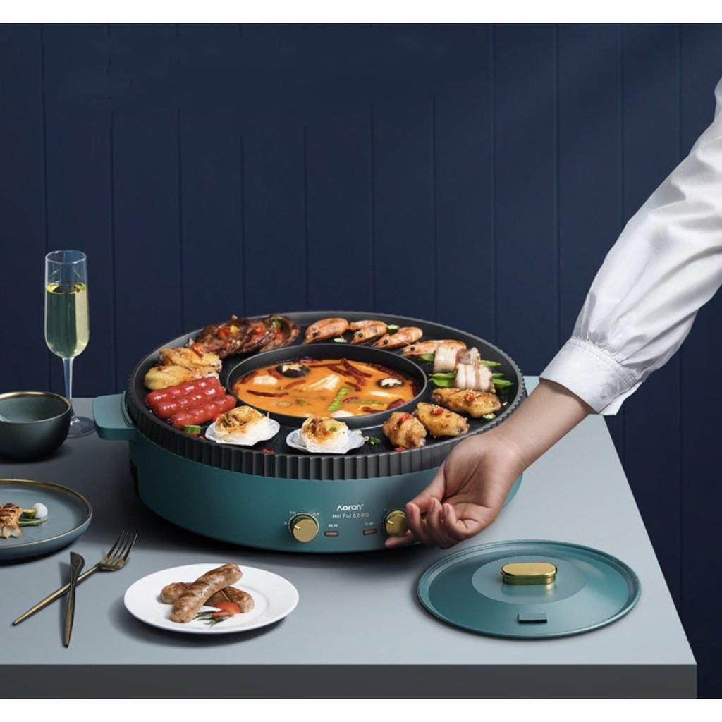 Bếp Lẩu và Nướng điện Shabu Shabu phân tách 2 nguồn điện độc lập - AsiaMart