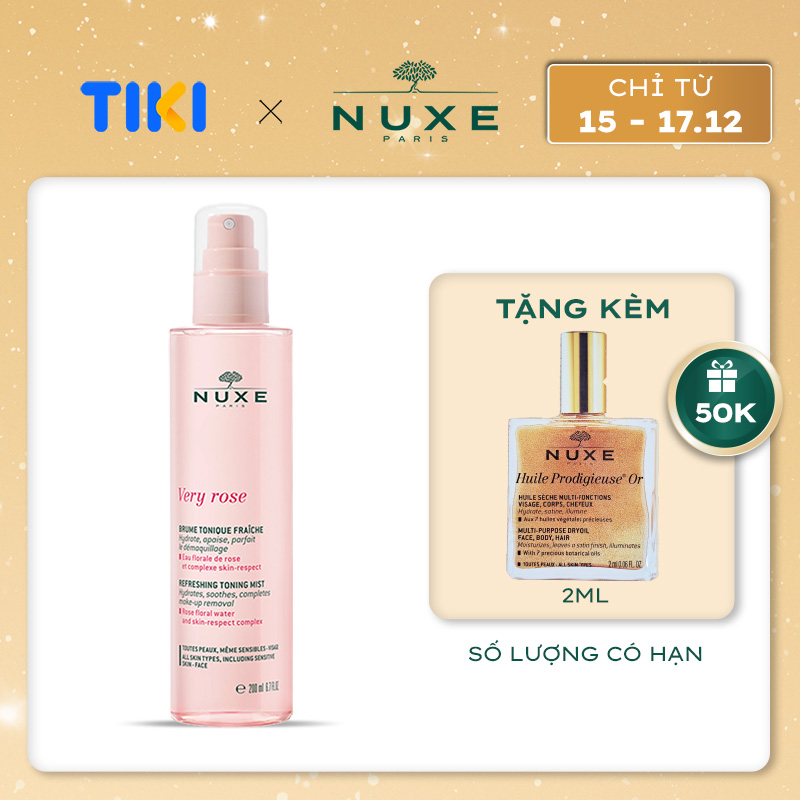 Xịt khoáng dưỡng ẩm Nuxe Very Rose 200ml