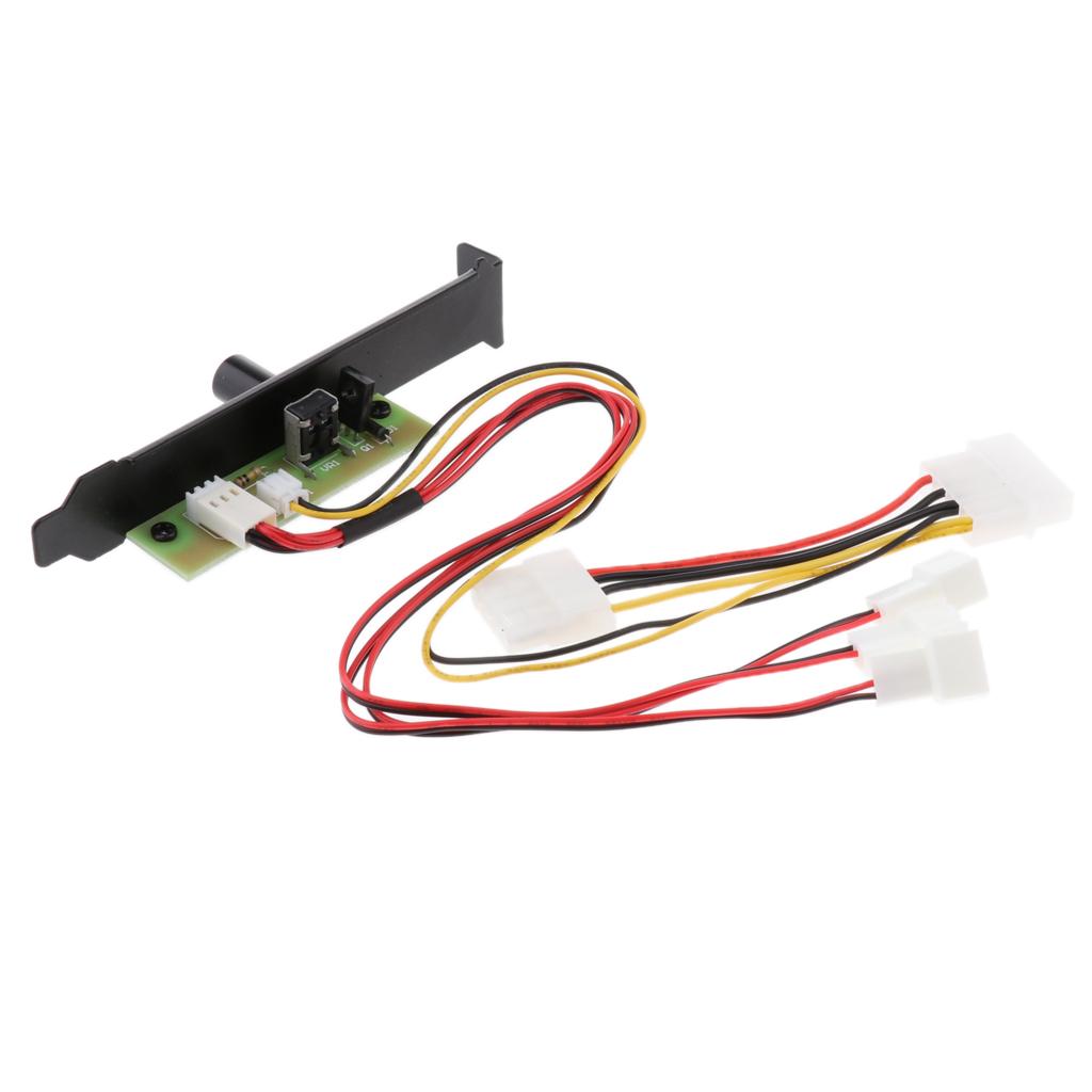 1 Đến 31 đến 3 Máy Tính Khe Cắm PCI Bộ Điều Khiển Tốc Độ Quạt Làm Mát Hub 4Pin Kết Nối Nguồn Điện Mini 3Pin gia