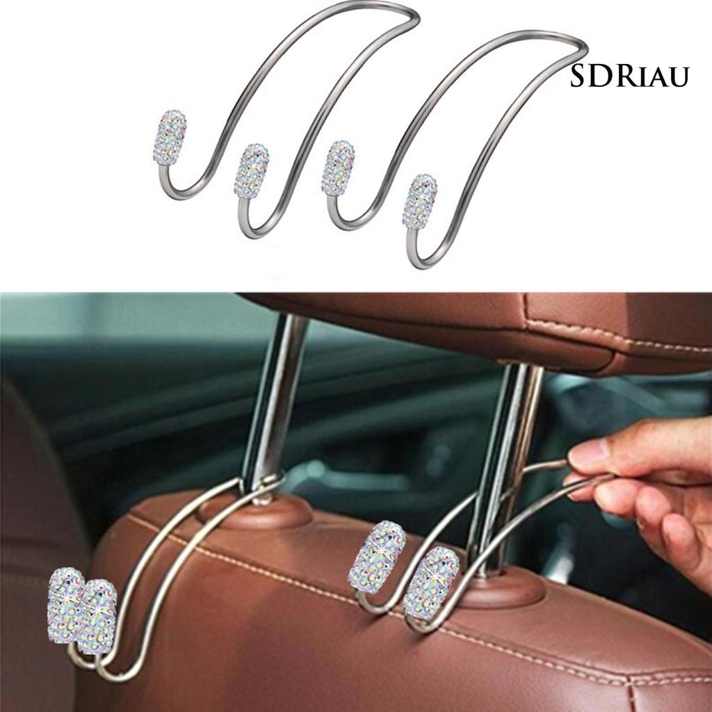 Bộ 2 Móc Treo Đồ Gắn Sau Ghế Xe Hơi Bằng Thép Không Gỉ