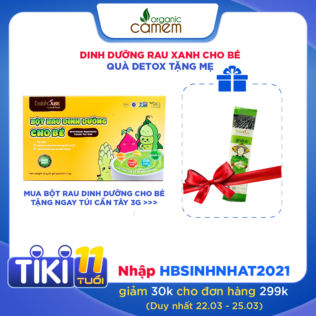 COMBO BỘT RAU DINH DƯỠNG CHO BÉ - COMBO 21 GÓI GỒM 7 LOẠI RAU DINH DƯỠNG TỪ CHUYÊN GIA DALAHOUSE