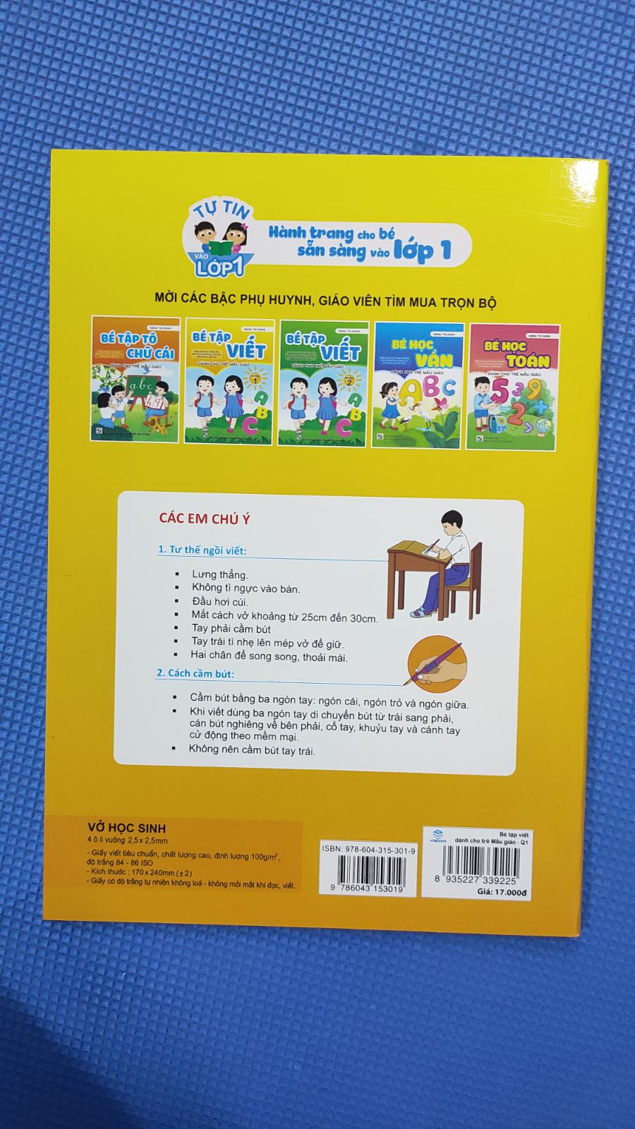 Bé tập viết quyển 2, Bé tập viết Quyển 1, Bé tập tô chữ cái, Bé học Vần, Bé học Toán, Bé tập tô chữ cái (5 Cuốn)