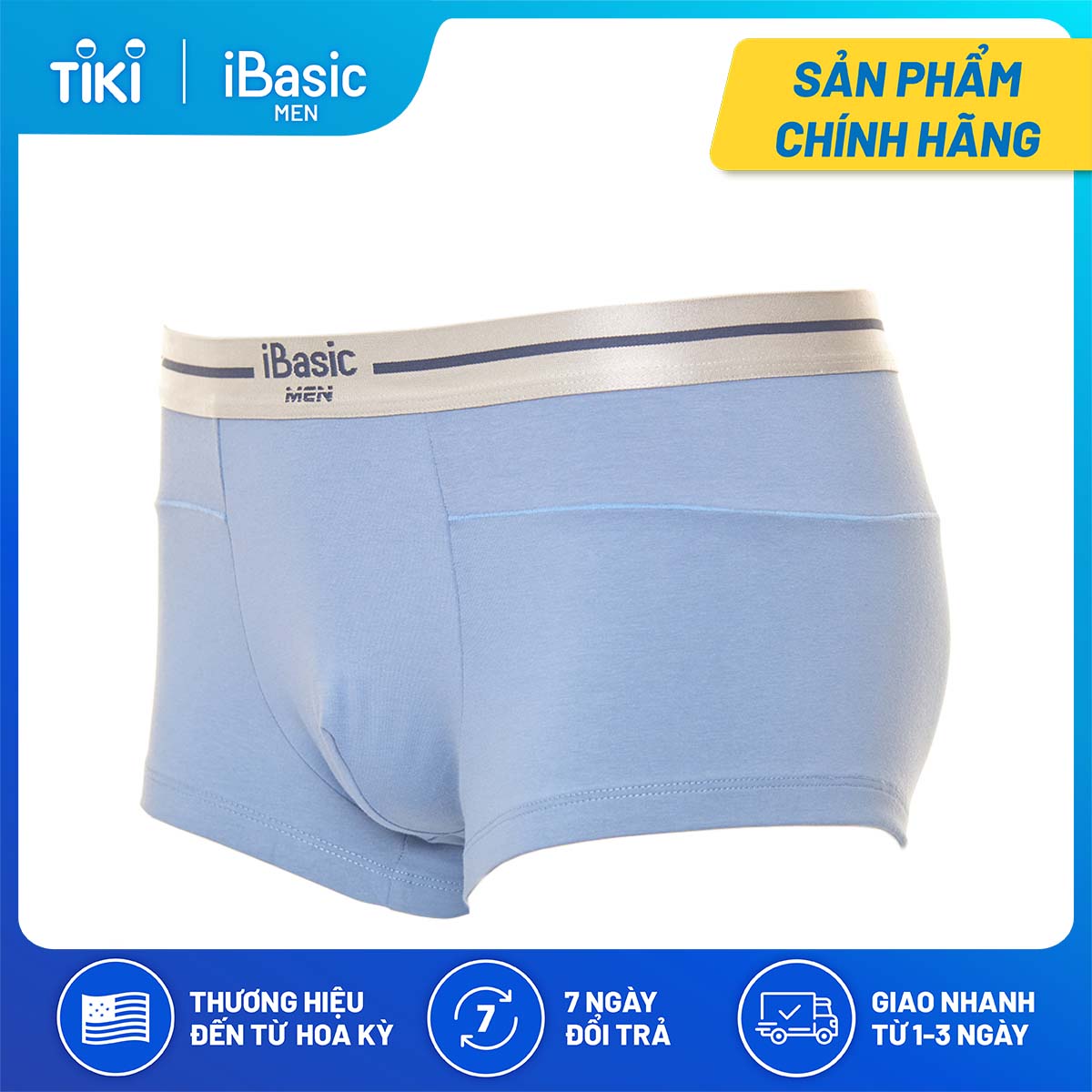 Quần lót nam trunk cotton USA iBasic PANM056